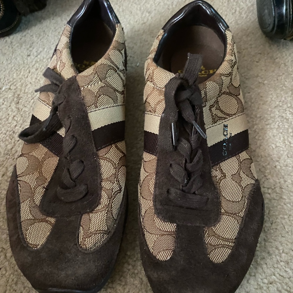 Coach Brand monogram brown sneakers size 7 US
